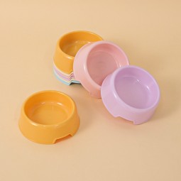 Pet Feeding Bowl Factory - Wholesale Round Solid Color Stainless Steel Double