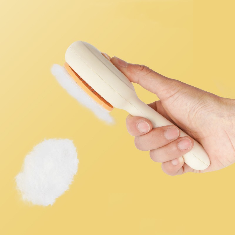 Pet Slicker Brush Manufacturer - Sun Flower Cute Automatic Telescopic Hair Remove