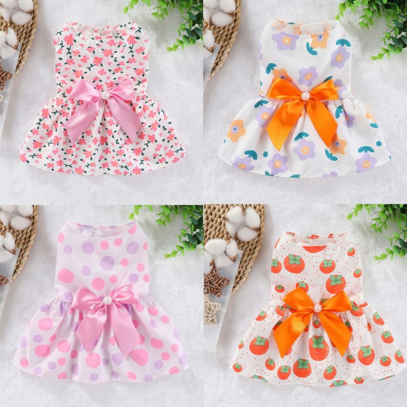 Dog Skirt Factory - OEM New Spring Summer Floral Print Jean Vest