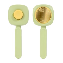 Pet Slicker Brush Manufacturer - Sun Flower Cute Automatic Telescopic Hair Remove