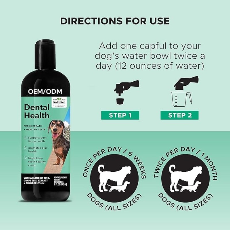 Dog Dental Water Supplier - OEM Private Label Oral Health