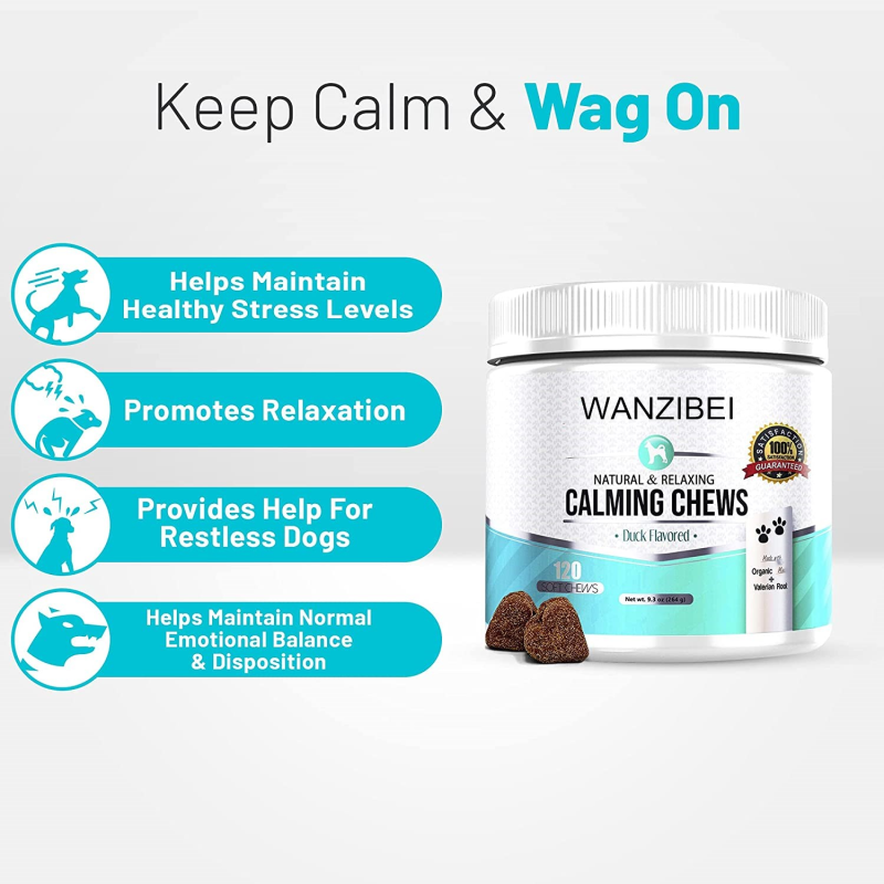 Dog Calming Chews Manufacturer - Private Label 120ct Soft Treats