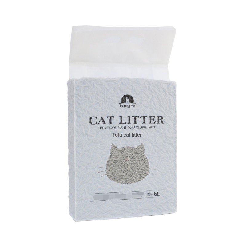 Tofu Cat Litter Factory - Eco-Friendly 6L Green Tea Flavored Corn Fine Dust
