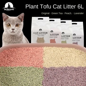 Tofu Cat Litter Factory - Eco-Friendly 6L Green Tea Flavored Corn Fine Dust