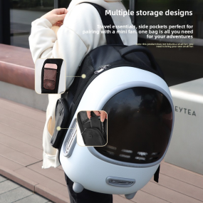 Pet Outing Bag Supplier - Portable Brown Large Capacity Nylon Space Capsule