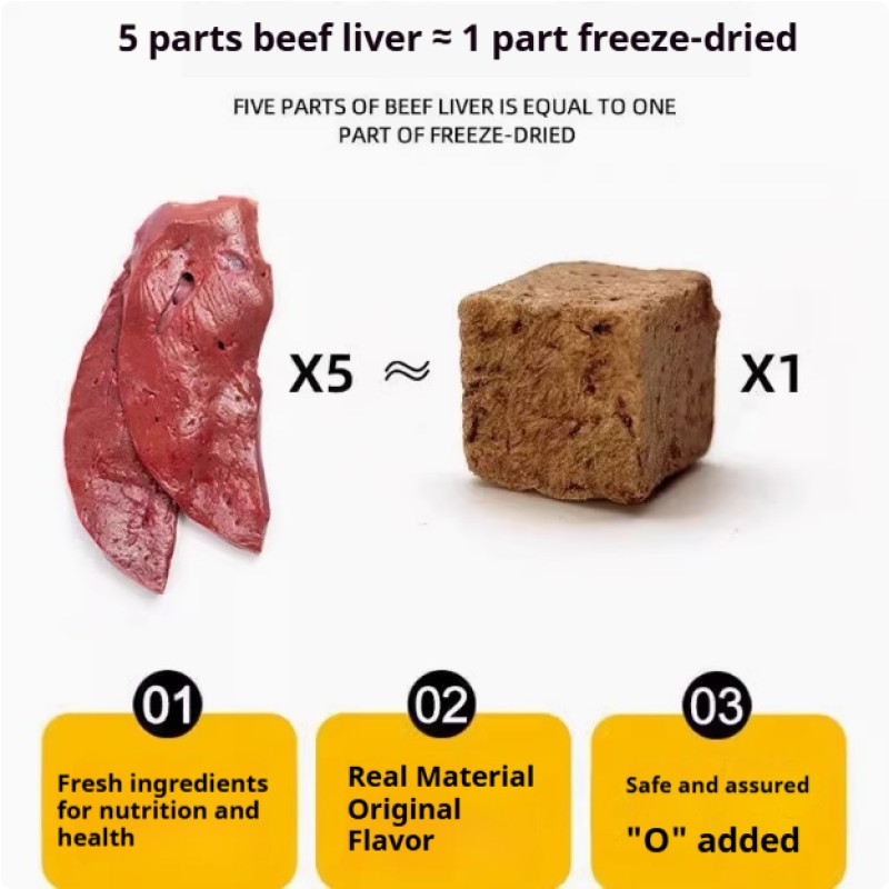 Pet Snacks Factory - OEM/ODM Freeze Dried Beef Liver Improve Vision