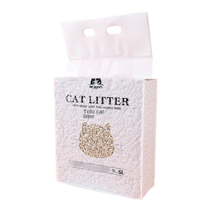 Tofu Cat Litter Factory - Eco-Friendly 6L Green Tea Flavored Corn Fine Dust