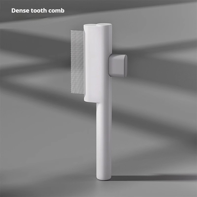 Pet Comb Manufacturer - Customizable Stainless Steel One-Button Knot Removal Rounded