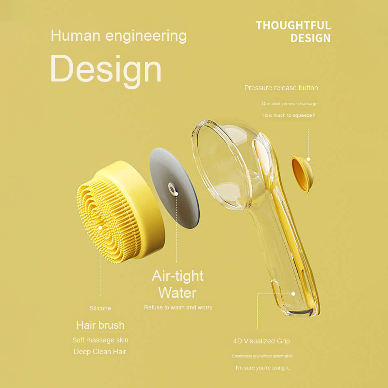 Pet Grooming Brush Manufacturer - Eco-Friendly Silicone ABS Shampoo Scrub Press Liquid