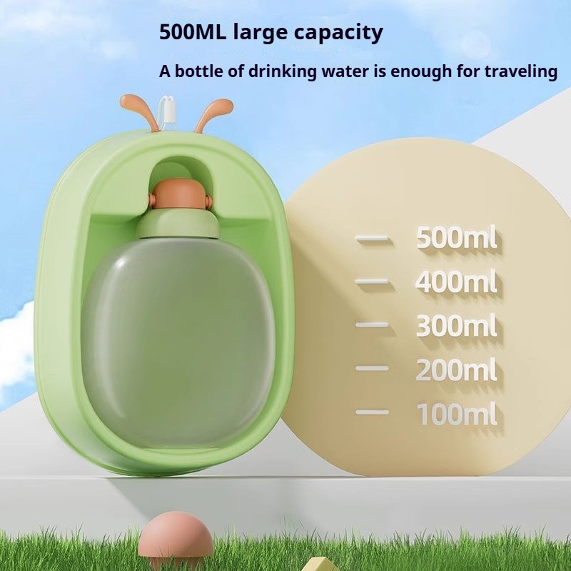Pet Water Bottle Supplier - Hot Selling 500ml Ladybug Outdoor Portable Foldable