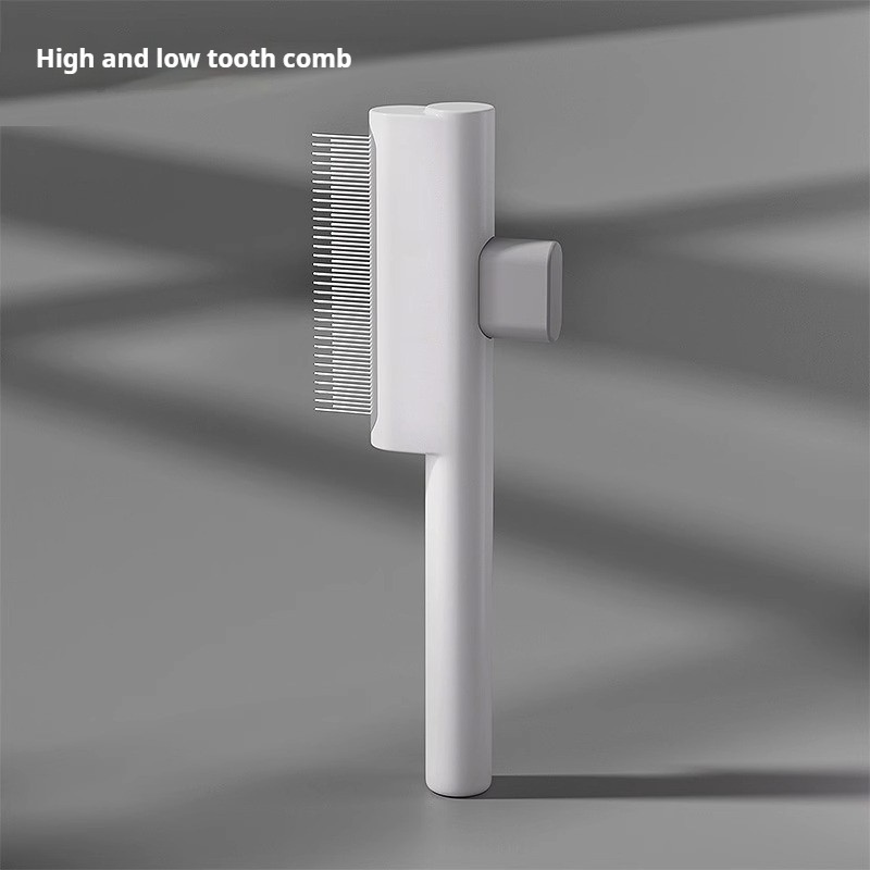 Pet Comb Manufacturer - Customizable Stainless Steel One-Button Knot Removal Rounded