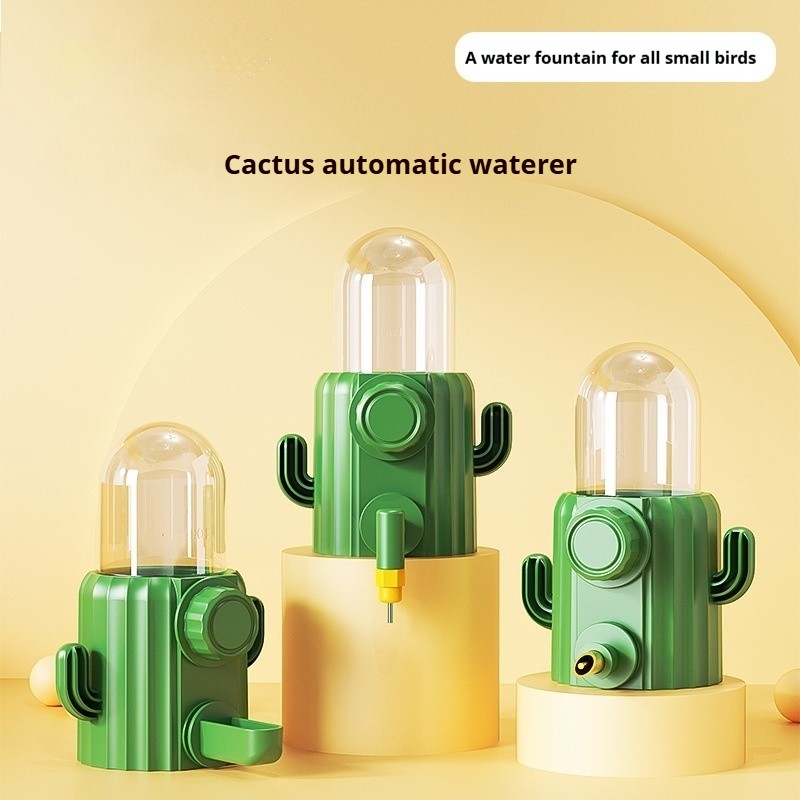Bird Water Feeder Manufacturer - 250ML Eco-friendly Cactus Shape Durable Hanging