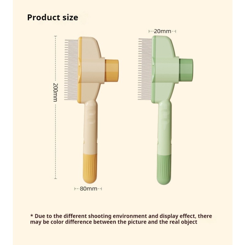 Pet Comb Supplier - Wholesale ABS Stainless Steel Self-Cleaning One-Click Hair Removal