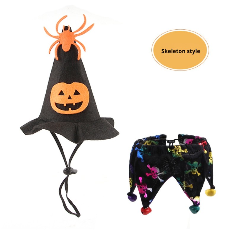 Pet Scarf Set Supplier - Cozy Polyester Halloween Hat Scarf Set Winter Accessory