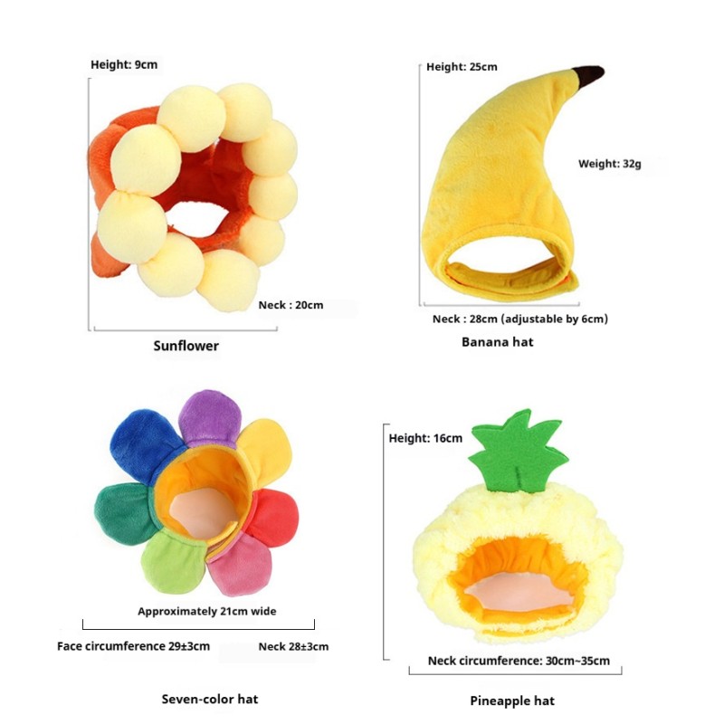 Pet Hats Manufacturer - Cute Funny Hot-selling Sunflower Headdresses Wigs Halloween