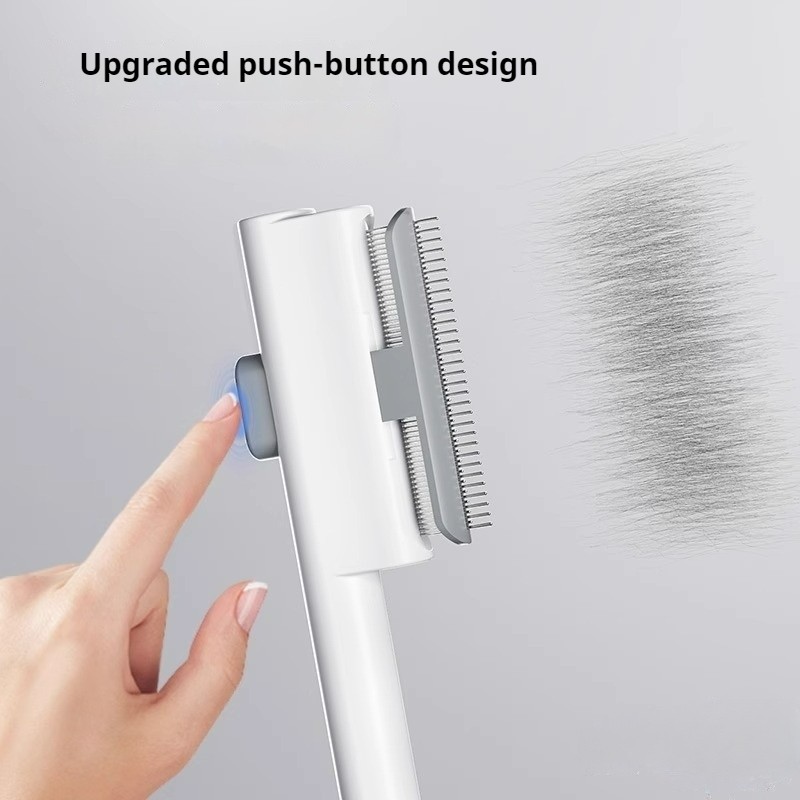 Pet Comb Manufacturer - Customizable Stainless Steel One-Button Knot Removal Rounded