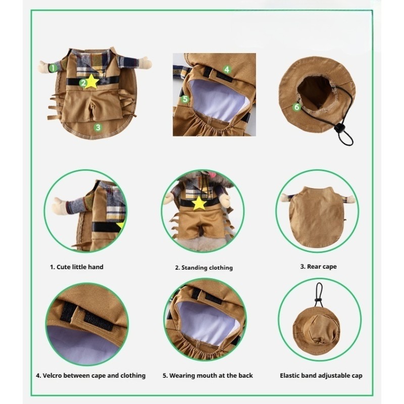 Pet Costumes Manufacturer - Christmas Costume Suitable for Teddy French Bulldog Corgi