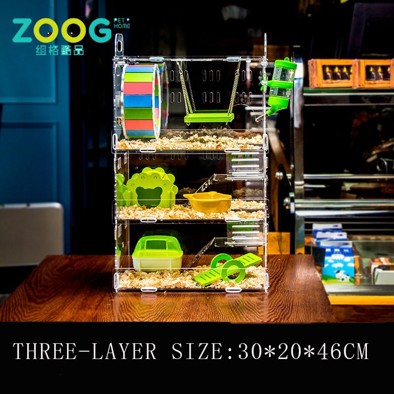 Small Animal Cage Supplier - Acrylic Hamster Pet Cage