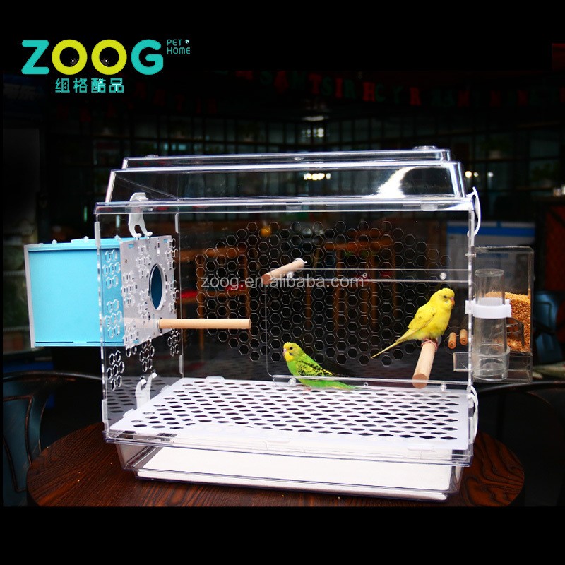 Pet Cage Supplier - Catwell Clear Acrylic Bird Cage