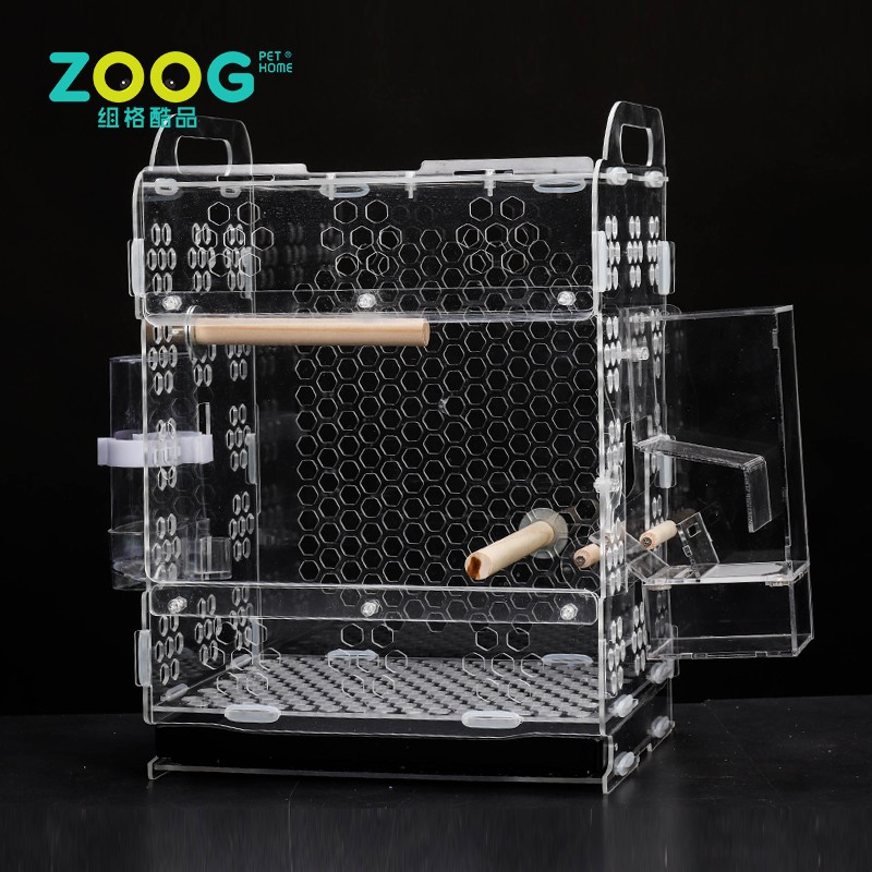 Parrot Bird Cage Manufacturer - Customized Logo Acrylic Plexiglass