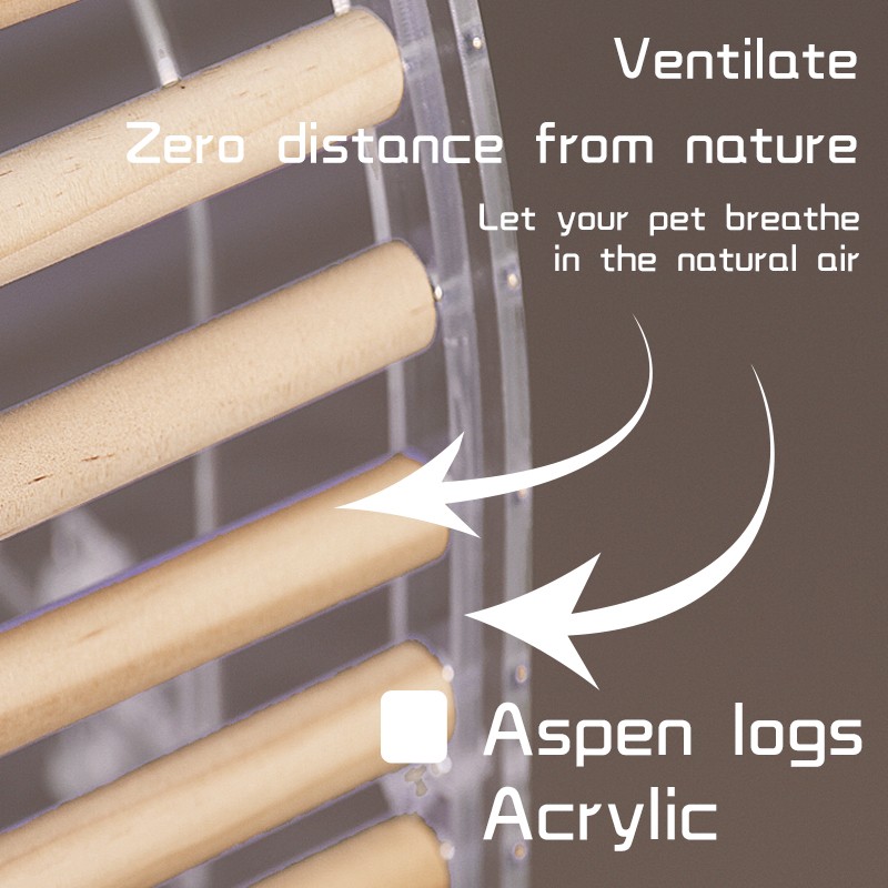 Portable Parrot Cage Manufacturer - Acrylic Takeout Hanging Bamboo