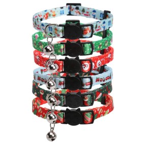 Cat Collars Manufacturer - Adjustable Breakaway with Bell Christmas Pet Collars