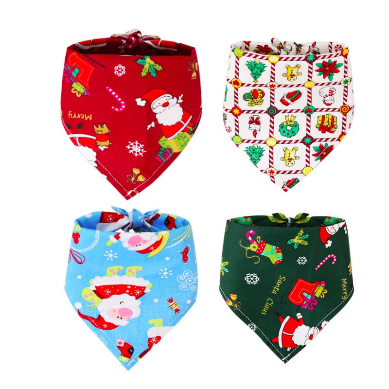 Pet Bandana Factory - Christmas Classic Plaid Nylon Triangle Bib Kerchief