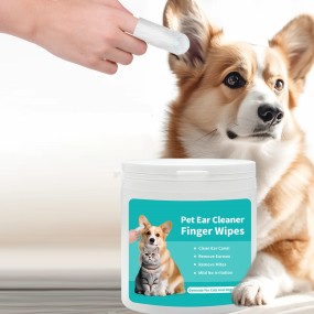 Pet Finger Wipes Supplier - Eco-friendly Unscented Ear Cleaner