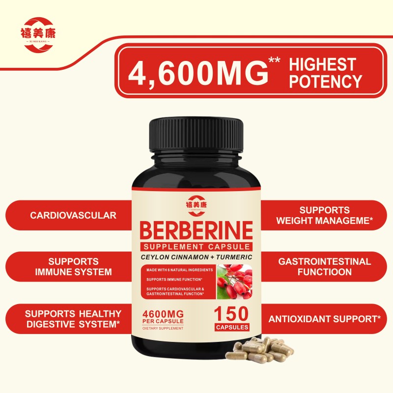 Berberine Capsules Factory - Own Brand Vegetarian Supplement Weight Management Digestion