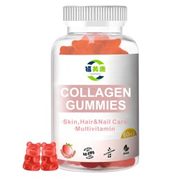 Organic Collagen Gummies Factory - Private Label Restore Skin Firmness Biotin Supplement