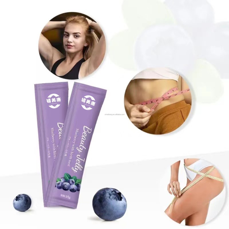 Adult Vegetarian Jelly Supplier - Best Selling Blueberry Flavor Digestion Weight Control