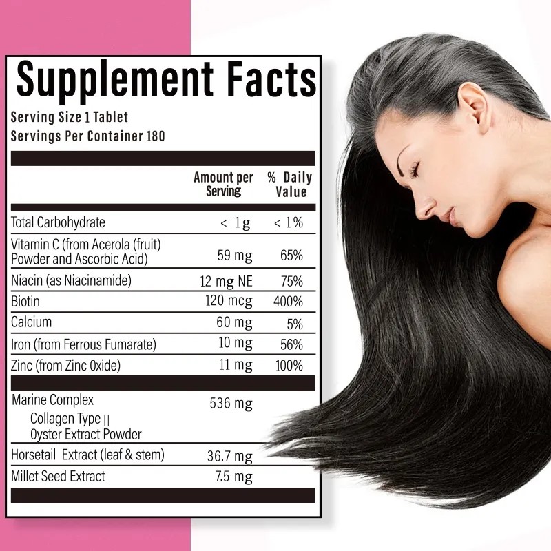Adult Hair Growth Tablets Manufacturer - Factory Direct Sale Supports Healthy Hair