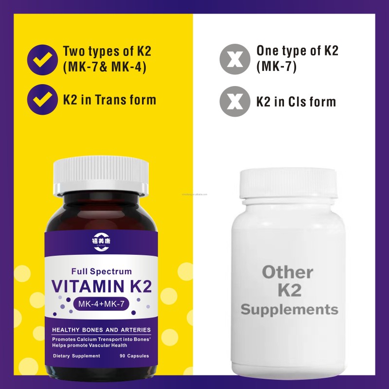 Zinc Magnesium Capsules Manufacturer - Private Label Heart Joint Health Vitamin K2