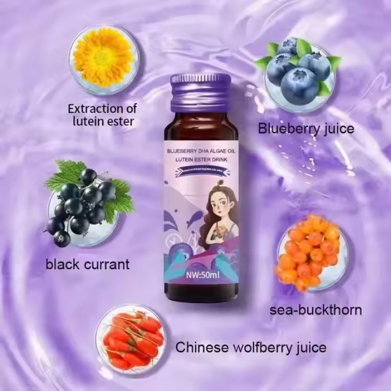 Lutein Oral Liquid Factory - OEM/ODM Extract Blueberry Flavor Eye Health Support