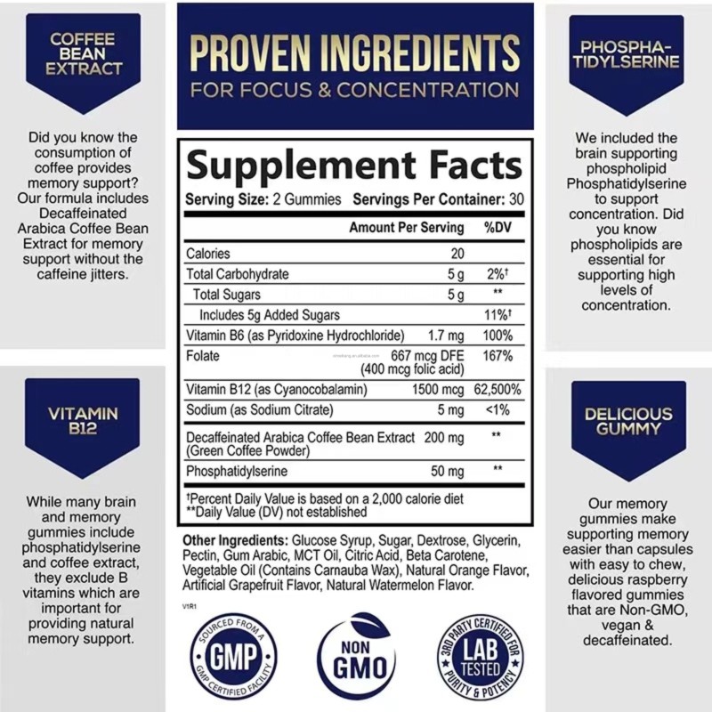 Sugar Free Magnesium Gummies Factory - Private Label Dietary Support Nervous System B2