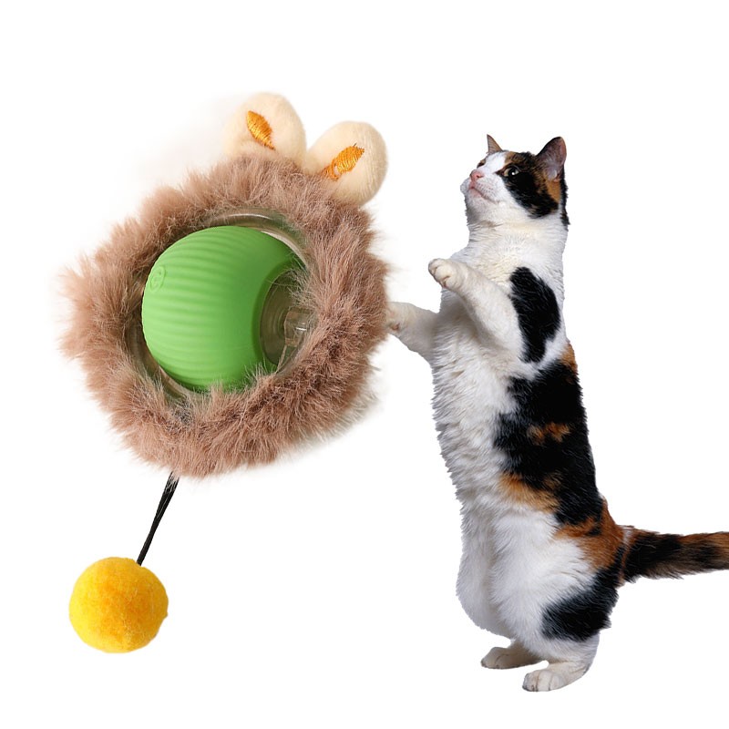 Pet Interactive Toy Supplier - 2025 New Eco-Friendly Ball with Tail Automatic Teaser