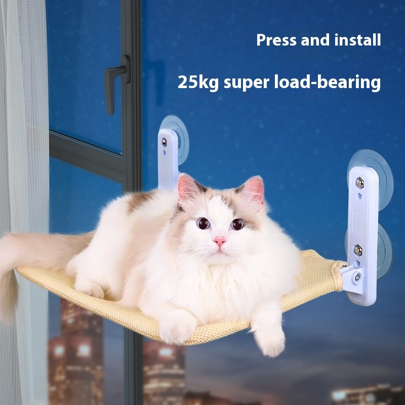 Cat Hammock Manufacturer - Foldable Frame Suction-Cup Hanging Window Access