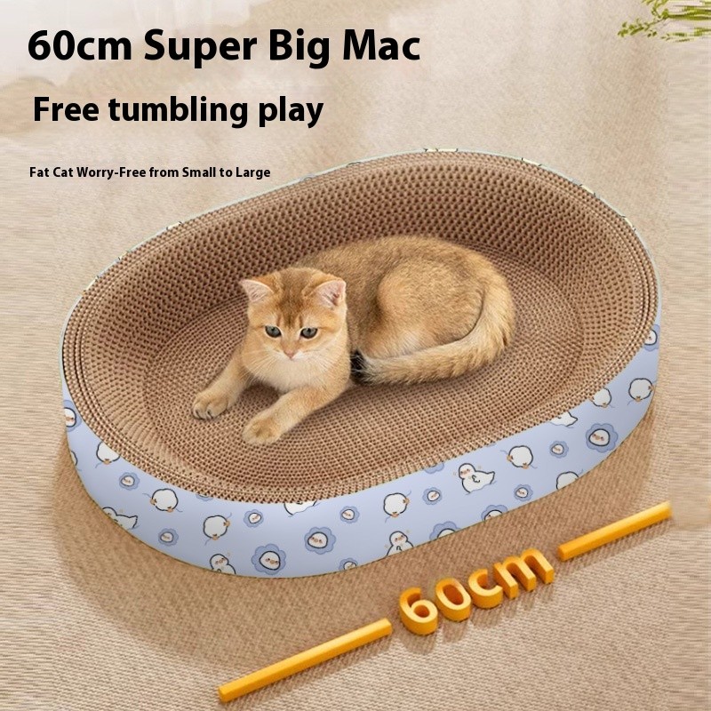 Corrugated Paper Cat Scratcher Supplier - Wear-Resistant No-Chip Claw Basin Integrated