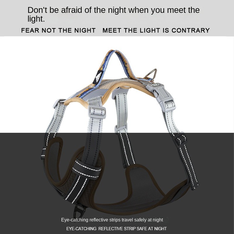 Pet Vest Manufacturer - Fashion Reflective Back Chest Strap Retractable Leash