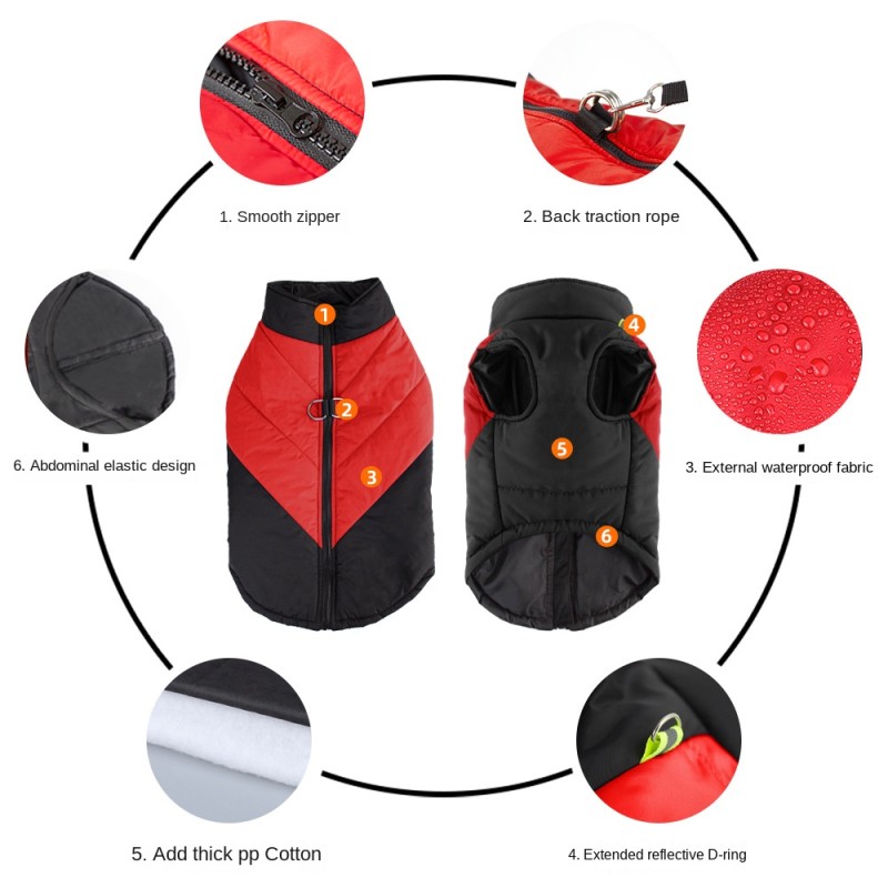 Winter Pet Clothes Factory - Cross-Border for Small Medium-sized Dogs Cotton-Padded