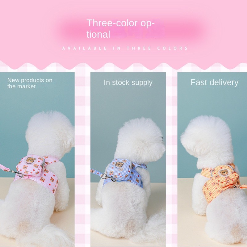 Pet Traction Rope Supplier - Summer Breathable Dog Chest Strap Fashion Walking