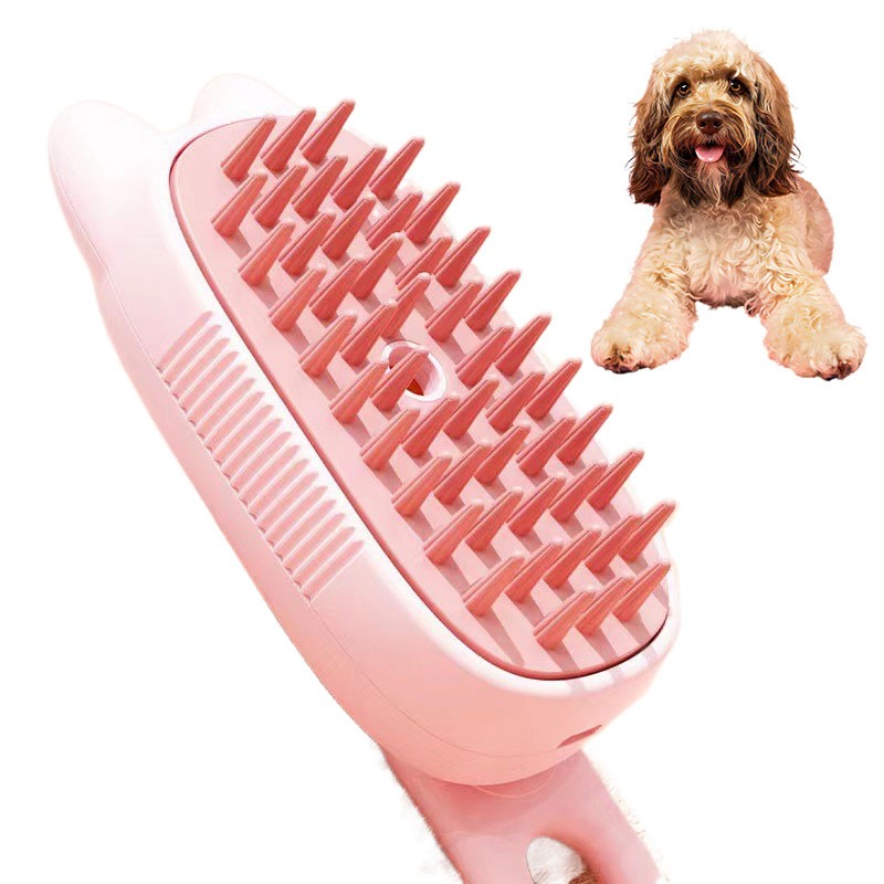 Pet Hair Removal Comb Supplier - Silicone Plastic Needle Brush for Bathing Steam Care