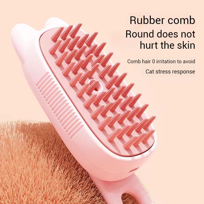 Pet Grooming Steamer Factory - Multifunctional Rechargeable Silicone Self-Cleaning Comb