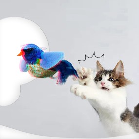 Cat Toy Factory - Eco-Friendly Self-Play Cotton Simulation Mint Plush Bird