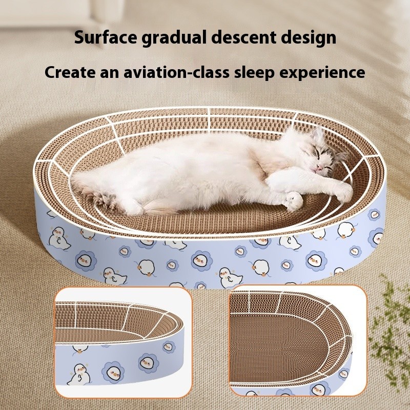 Corrugated Paper Cat Scratcher Supplier - Wear-Resistant No-Chip Claw Basin Integrated