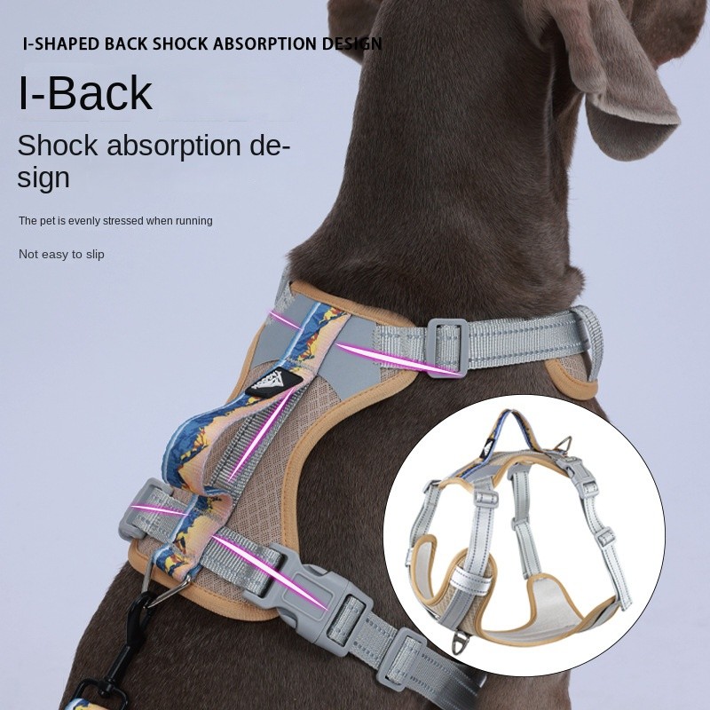 Pet Vest Manufacturer - Fashion Reflective Back Chest Strap Retractable Leash