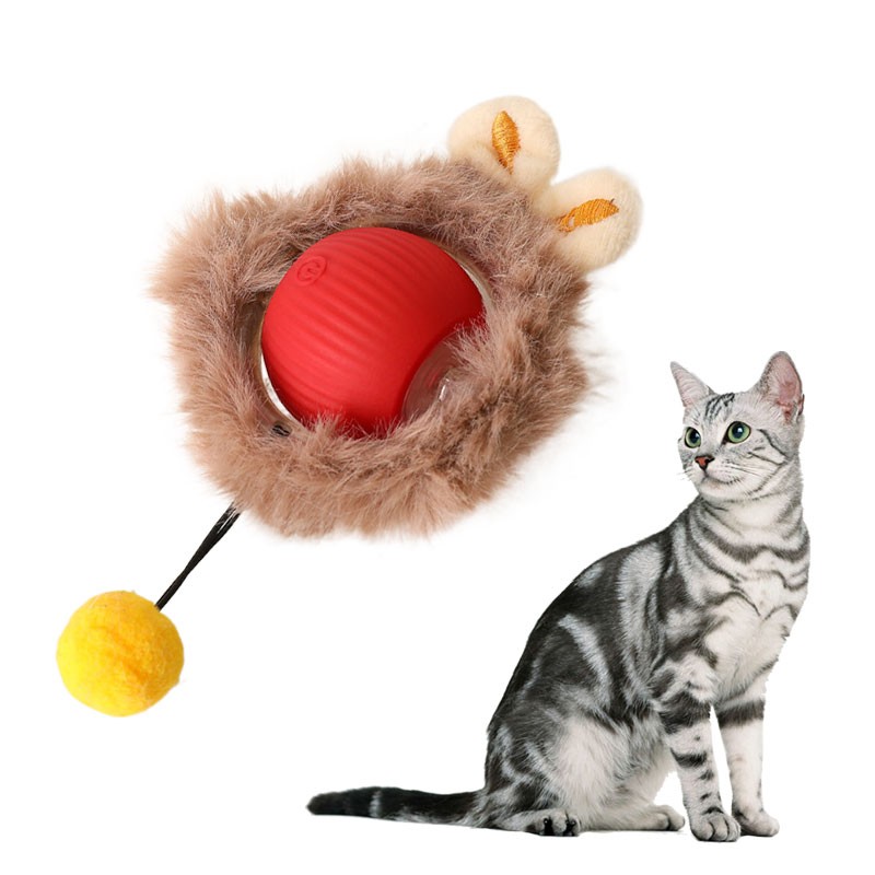 Pet Interactive Toy Supplier - 2025 New Eco-Friendly Ball with Tail Automatic Teaser