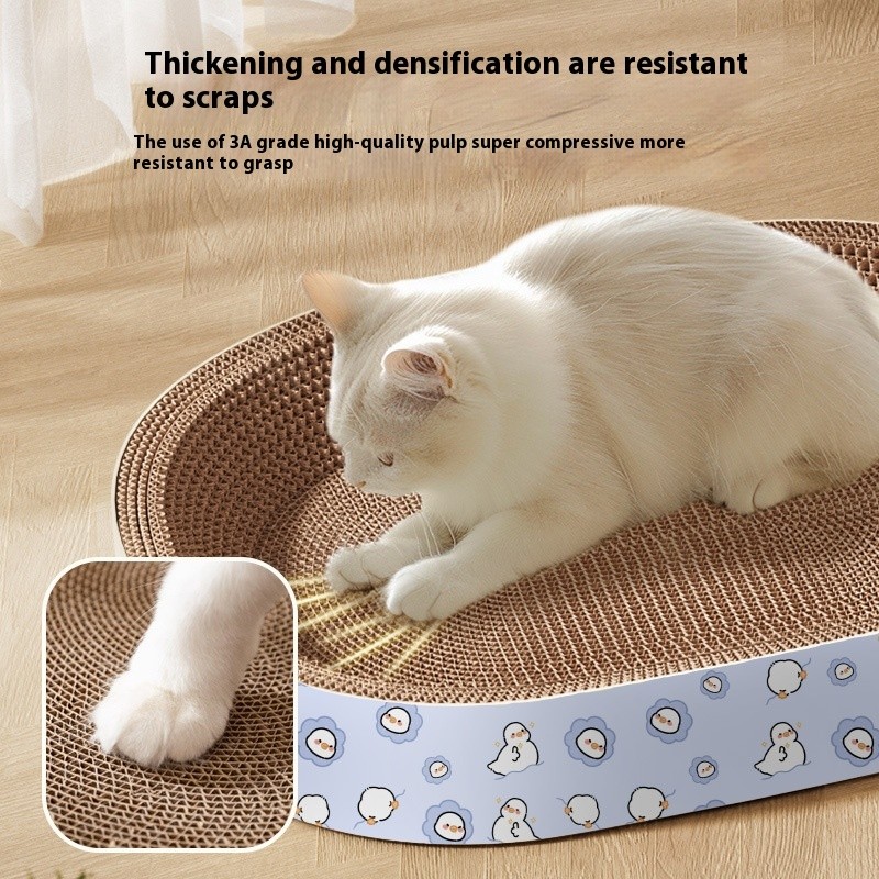 Corrugated Paper Cat Scratcher Supplier - Wear-Resistant No-Chip Claw Basin Integrated