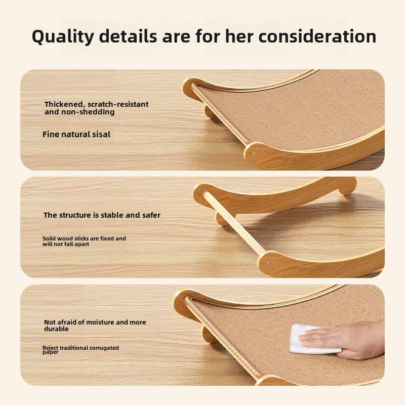 Cat Toy Factory - Large Recliner Anti-Scratch Sofa Wear-Resistant Sisal Nest