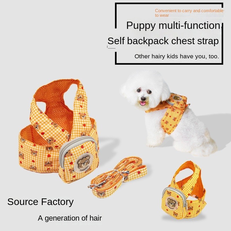 Pet Traction Rope Supplier - Summer Breathable Dog Chest Strap Fashion Walking